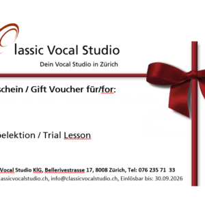 Gutschein Classic Vocal Studio
